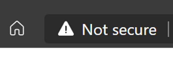 Browser Not Secure Example