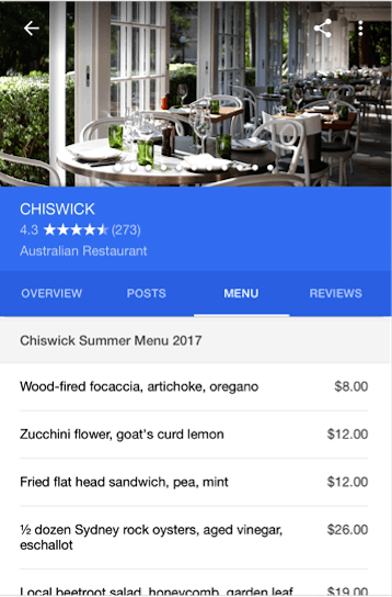 Google My Business for Restaurants