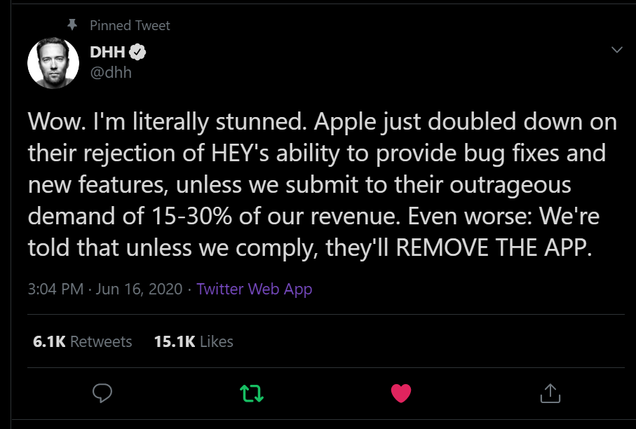 @DHH Expressing Frustration @ Apple