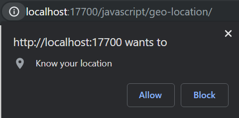 Geolocation Permission Prompt