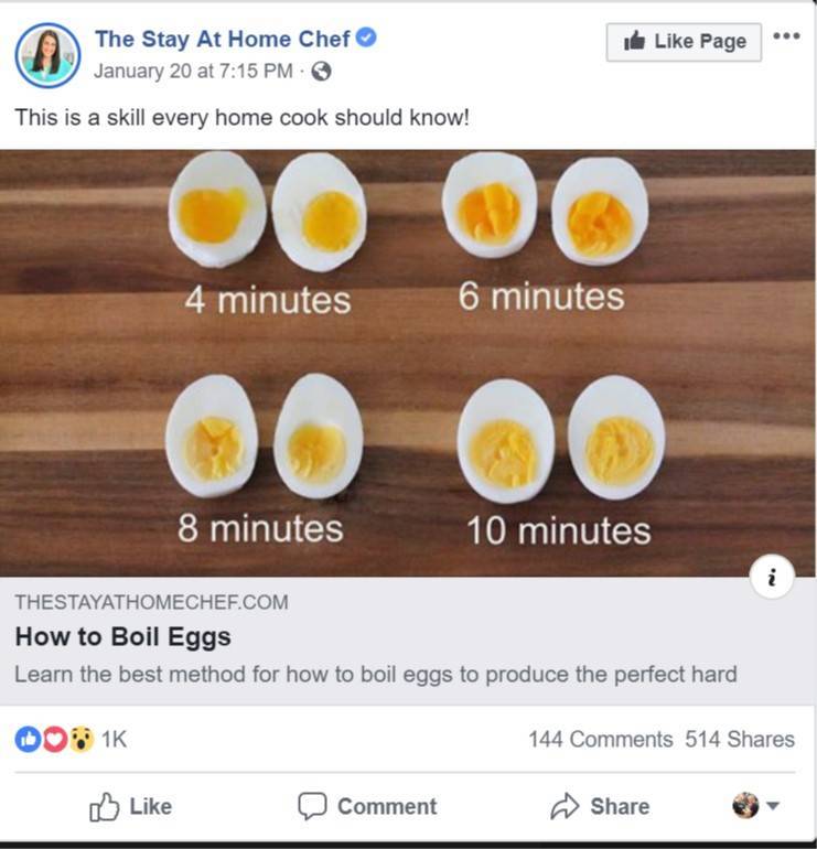  How to Boil Eggs Facebook Post