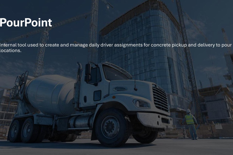 PourPoint concrete delivery logistics platform preview