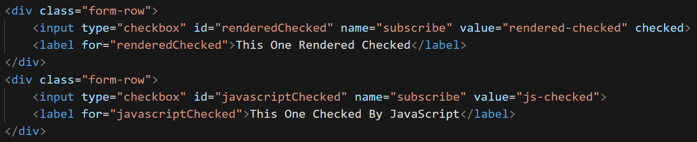 pre-checked-checkbox-html