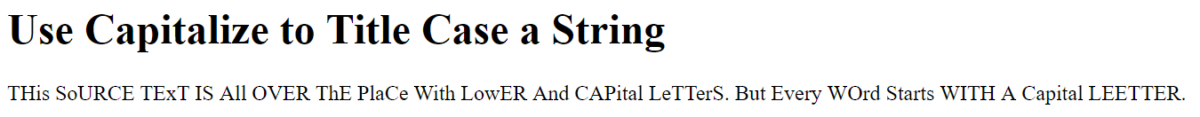Use CSS text-transform to Manipulate Text Casing
